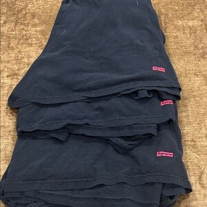 Supreme Black Hanes T-Shirts with Red Logo Set of 3